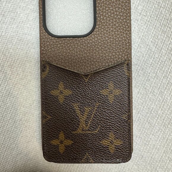 Luxury Brown Phone Case with Card Holder - Picture 2 of 5